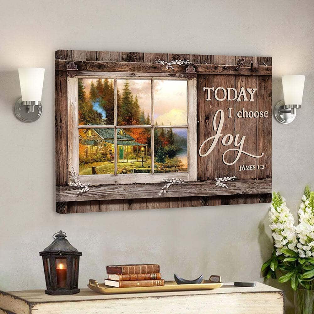 Today I Choose Day Joy Relgious James 12 Bible Verse Scripture Canvas Wall Art Today I Choose Day Joy Relgious James 12 Bible Verse Scripture Canvas Wall Art