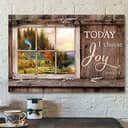 Today I Choose Day Joy Relgious James 12 Bible Verse Scripture Canvas Wall Art