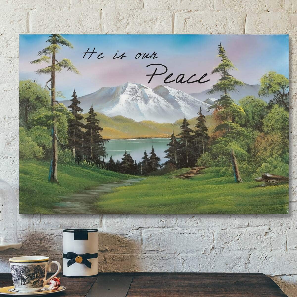 He It Our Peace Bible Verse Scripture Canvas Wall Art He It Our Peace Bible Verse Scripture Canvas Wall Art
