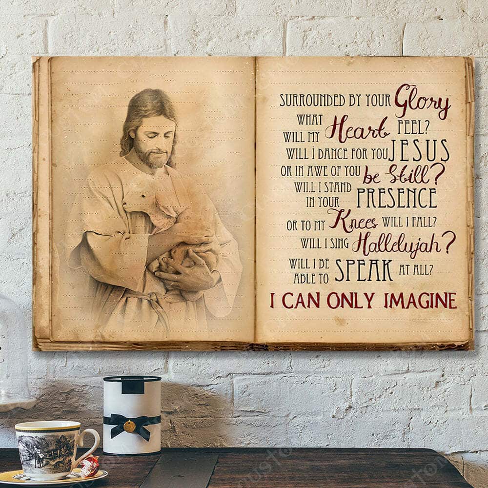 I Can Only Imagine Book Jesus Christ Bible Verse Scripture Canvas Wall Art I Can Only Imagine Book Jesus Christ Bible Verse Scripture Canvas Wall Art