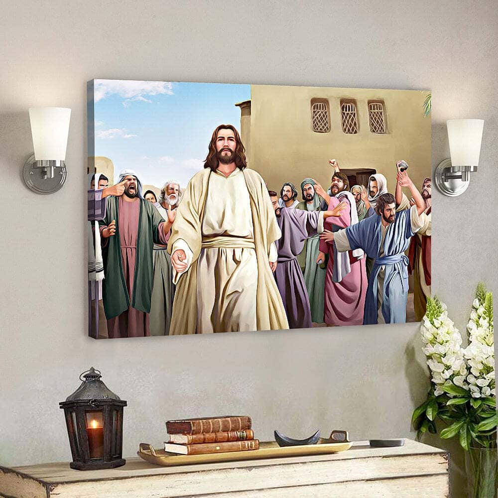 Jesus And People Christian Prints Gift For Christian Canvas Wall Art Jesus And People Christian Prints Gift For Christian Canvas Wall Art