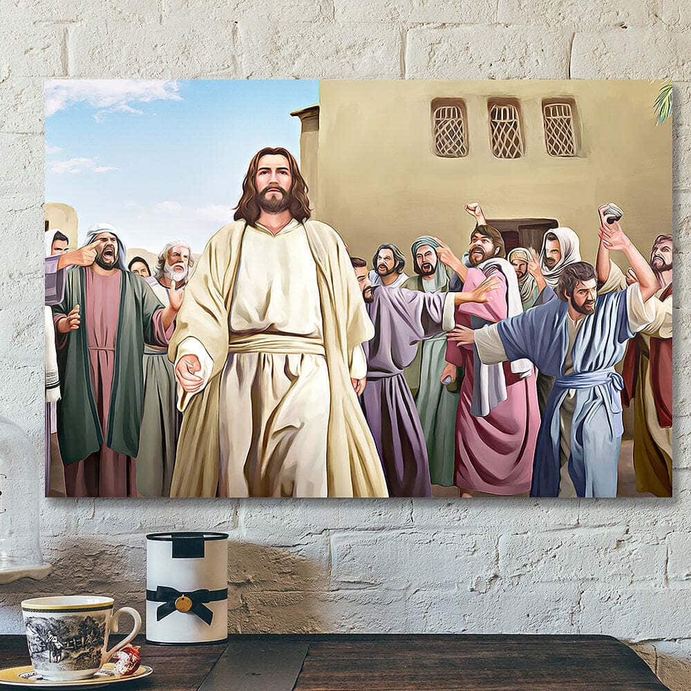Jesus And People Christian Prints Gift For Christian Canvas Wall Art Jesus And People Christian Prints Gift For Christian Canvas Wall Art