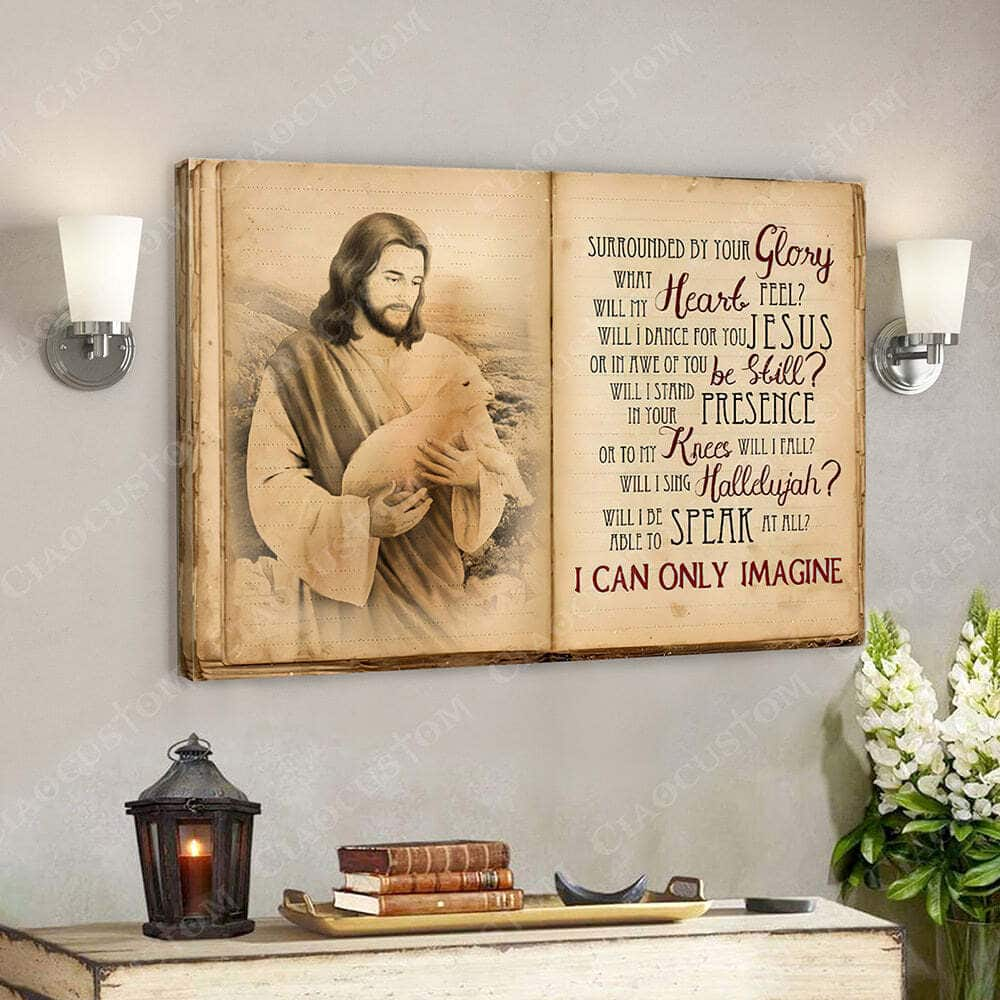 I Can Only Imagine And Lamb Jesus Christ Bible Verse Scripture Canvas Wall Art