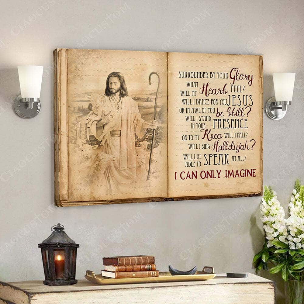 I Can Only Imagine Jesus Christ Bible Verse Scripture Christian Canvas Wall Art