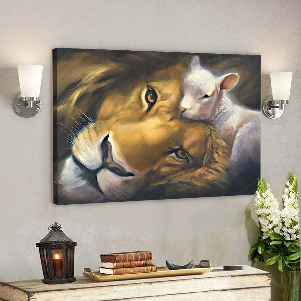 Lion Jesus Christ Bible Verse Scripture Canvas Wall Art