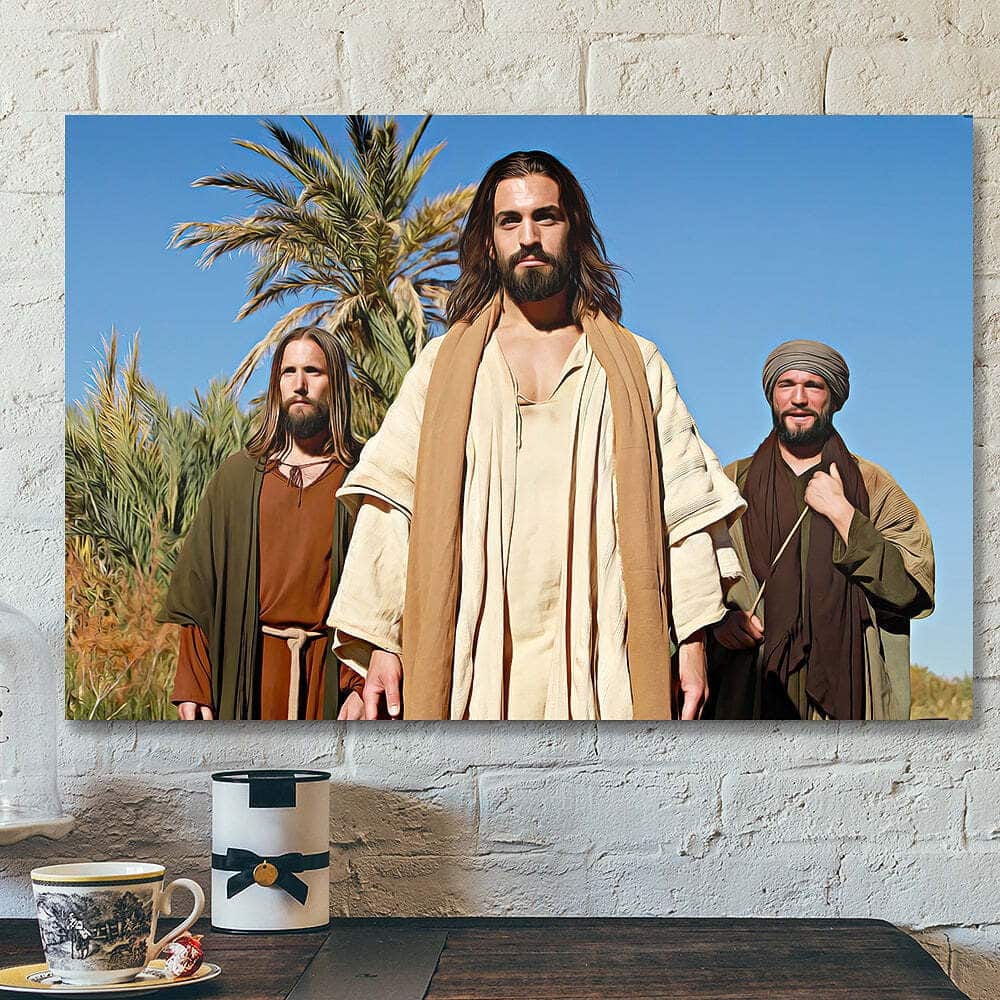 Road To Emmaus Christ Christian Gift For Christian Canvas Wall Art Road To Emmaus Christ Christian Gift For Christian Canvas Wall Art
