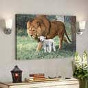 Lion Jesus Lamb Christian Gift Jesus Scripture Canvas Wall Art Lion Jesus Lamb Christian Gift Jesus Scripture Canvas Wall Art