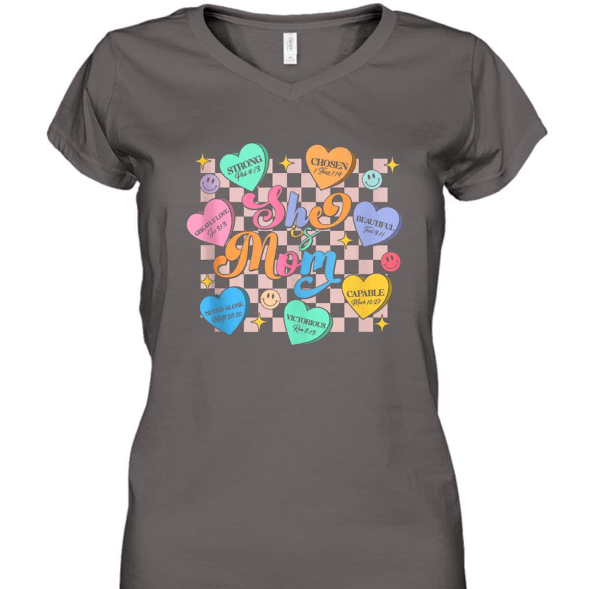 She Is Mom Christian Bible Verse Religious Heart Mothers Day T-Shirt She Is Mom Christian Bible Verse Religious Heart Mothers Day T-Shirt