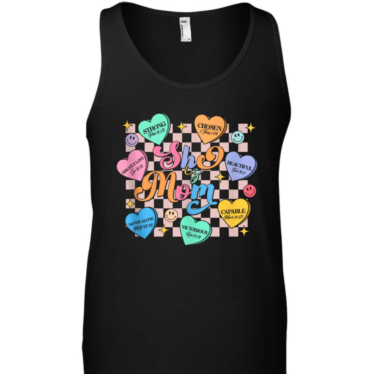 She Is Mom Christian Bible Verse Religious Heart Mothers Day T-Shirt She Is Mom Christian Bible Verse Religious Heart Mothers Day T-Shirt