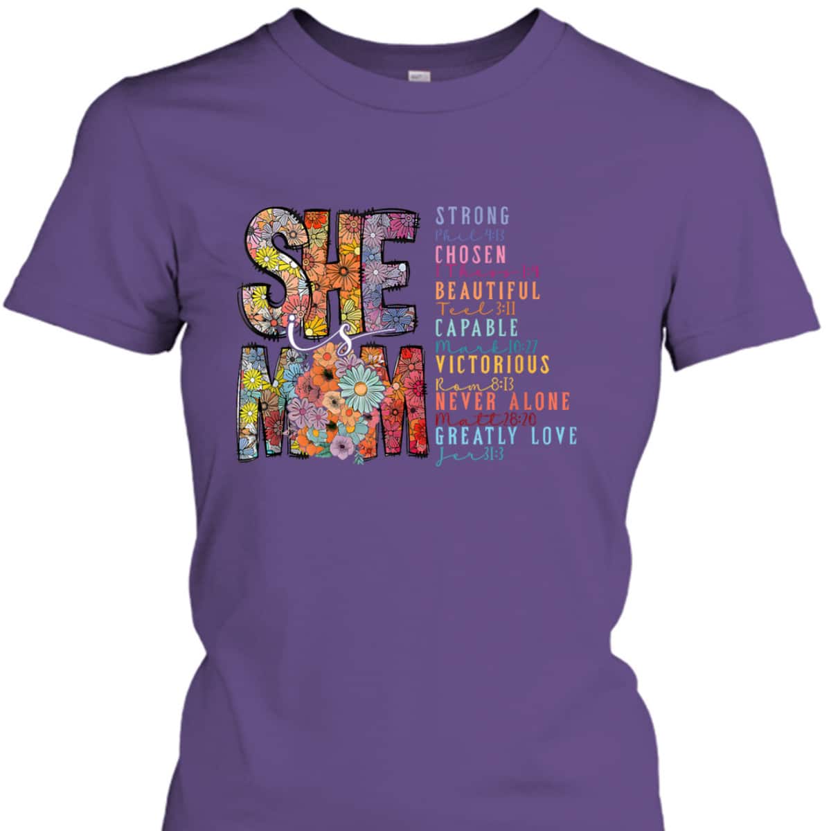 She Is Mom Christian Mother's Day Jesus Mama Religious T-Shirt She Is Mom Christian Mother's Day Jesus Mama Religious T-Shirt