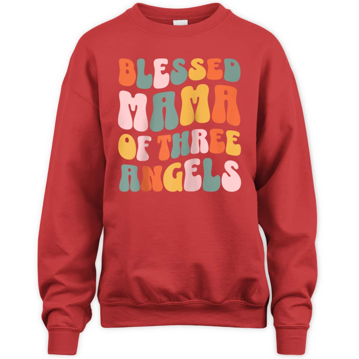 Mama Of Three Angels Christian Religious T-Shirt Mother's Day Gift Mama Of Three Angels Christian Religious T-Shirt Mother's Day Gift