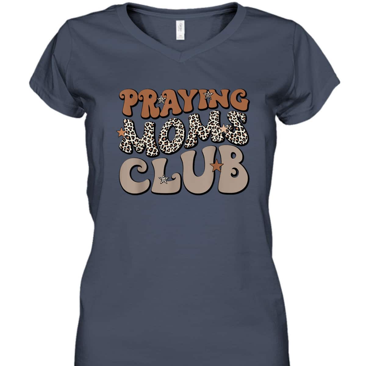 Praying Moms Club Leopard Christian Mama Mother's Day T-Shirt Praying Moms Club Leopard Christian Mama Mother's Day T-Shirt
