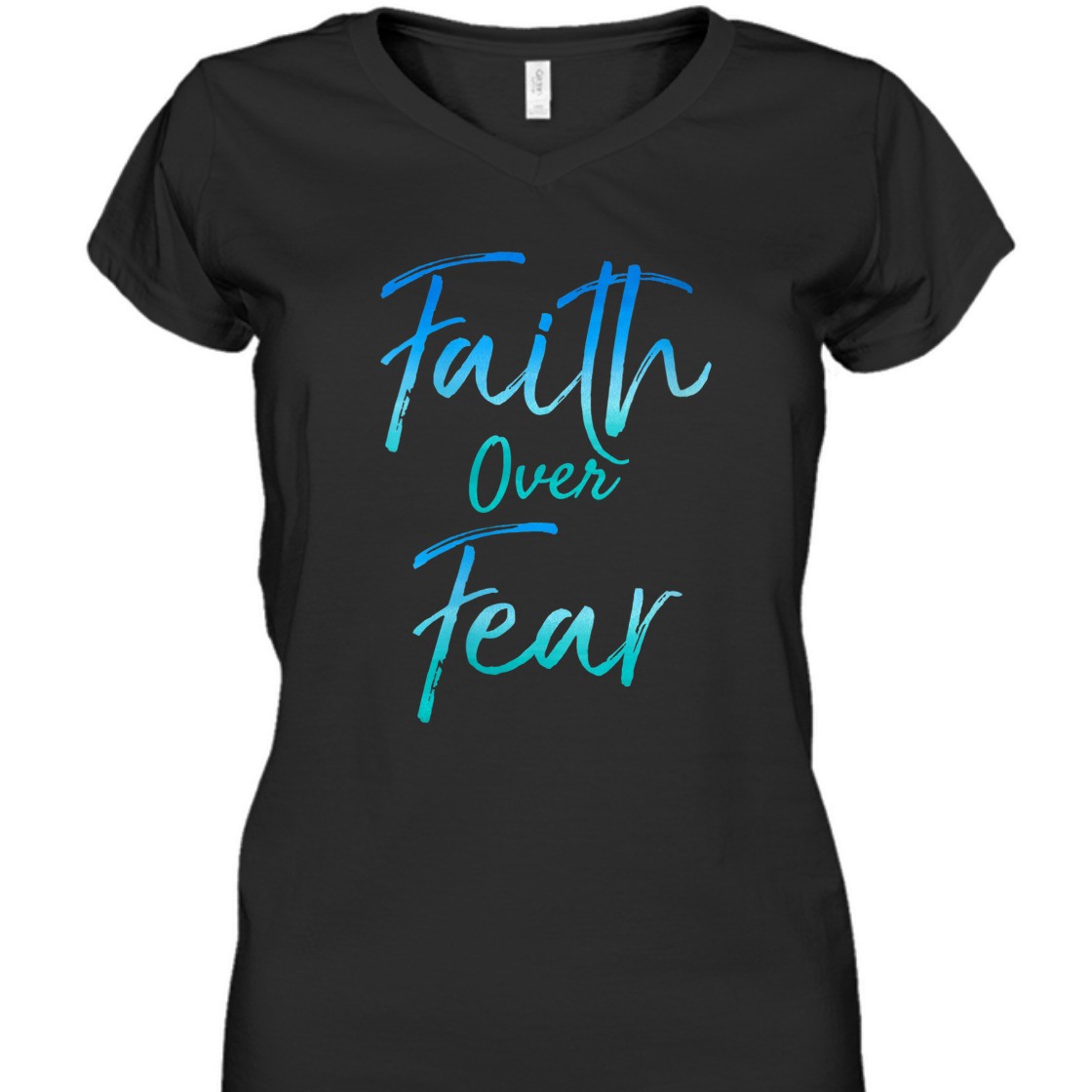 Faith Over Fear T-Shirt Christian Faith Religious Gift Faith Over Fear T-Shirt Christian Faith Religious Gift