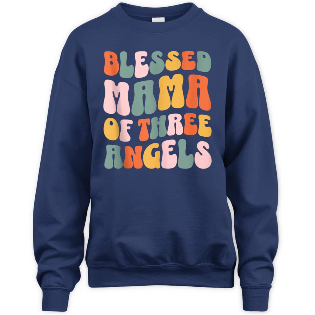 Mama Of Three Angels Mother's Day T-Shirt Gift For Christian Mom Mama Of Three Angels Mother's Day T-Shirt Gift For Christian Mom