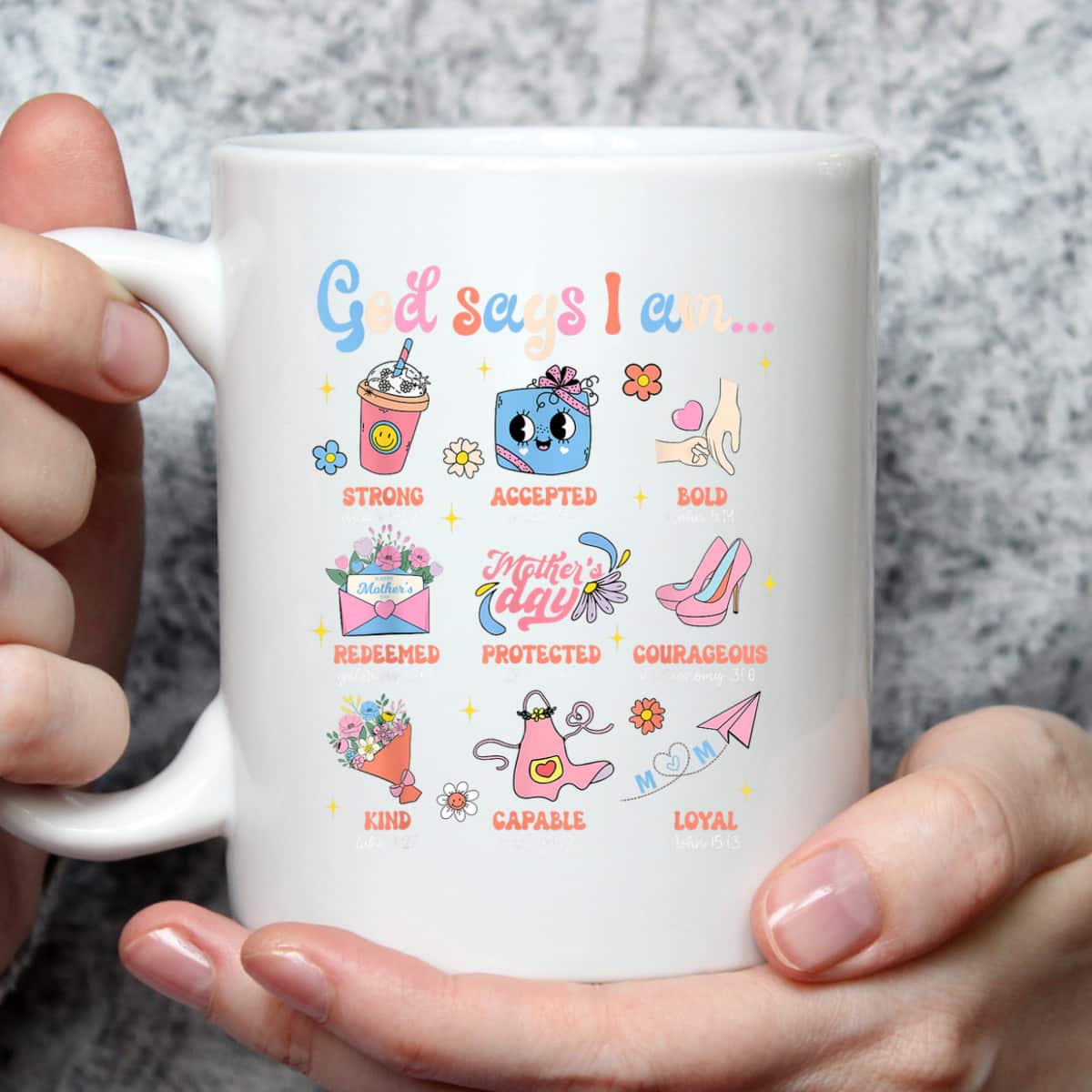 Mother's Day Christian Mom Mama God Say I Am Bible Verse T-Shirt Mother's Day Christian Mom Mama God Say I Am Bible Verse T-Shirt