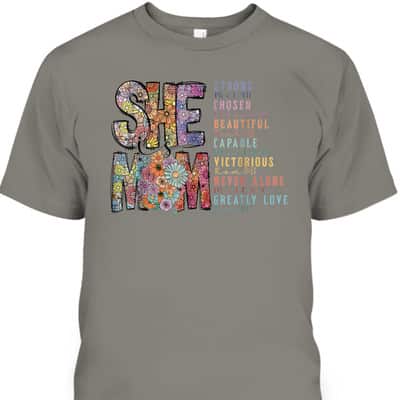 She Is Mom Christian Bible Verse Religious Mother's Day T-Shirt