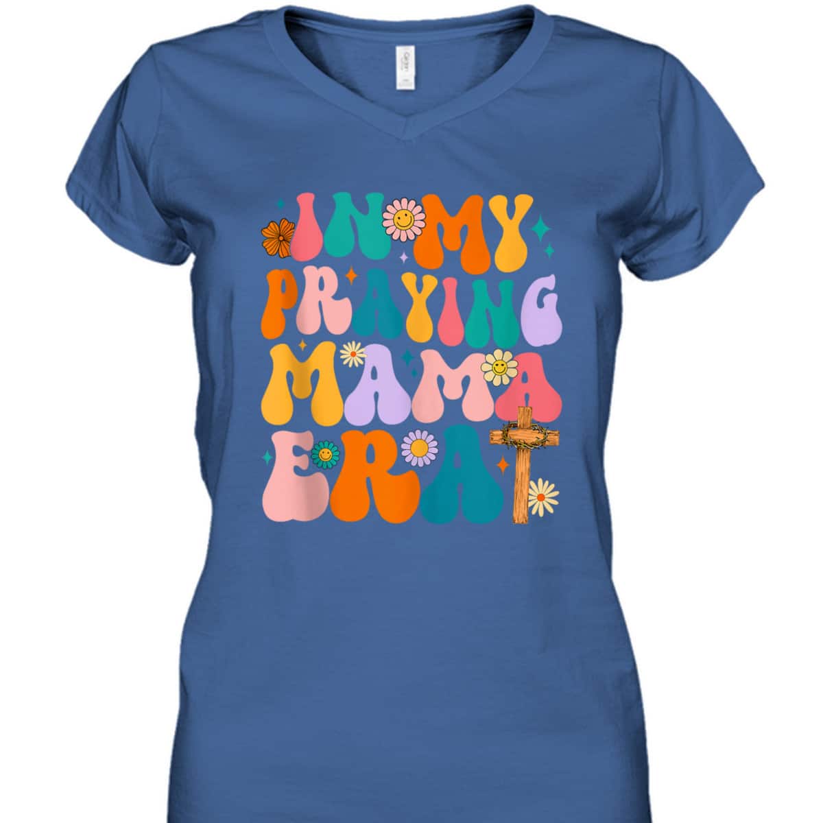 Groovy Hippie In My Praying Mama Era Christian Mothers Day T-Shirt Groovy Hippie In My Praying Mama Era Christian Mothers Day T-Shirt