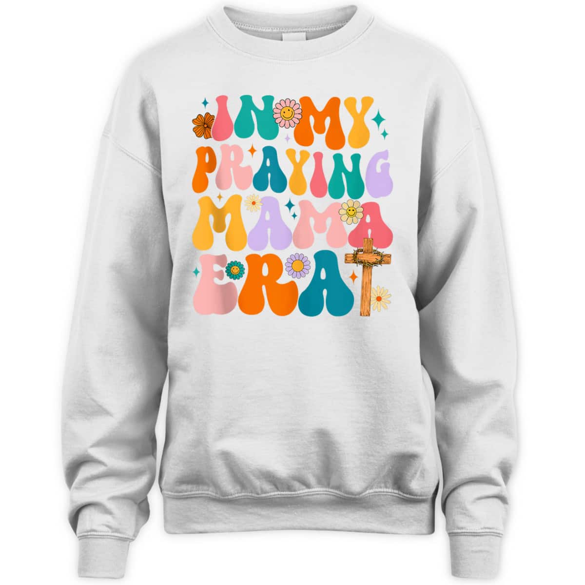 Groovy Hippie In My Praying Mama Era Christian Mothers Day T-Shirt Groovy Hippie In My Praying Mama Era Christian Mothers Day T-Shirt