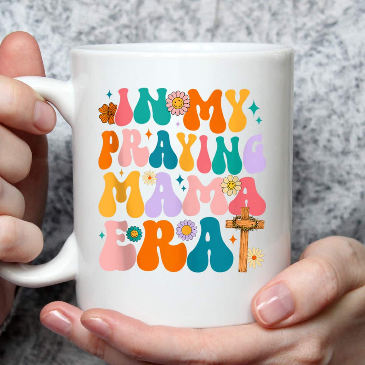 Groovy Hippie In My Praying Mama Era Christian Mothers Day T-Shirt Groovy Hippie In My Praying Mama Era Christian Mothers Day T-Shirt