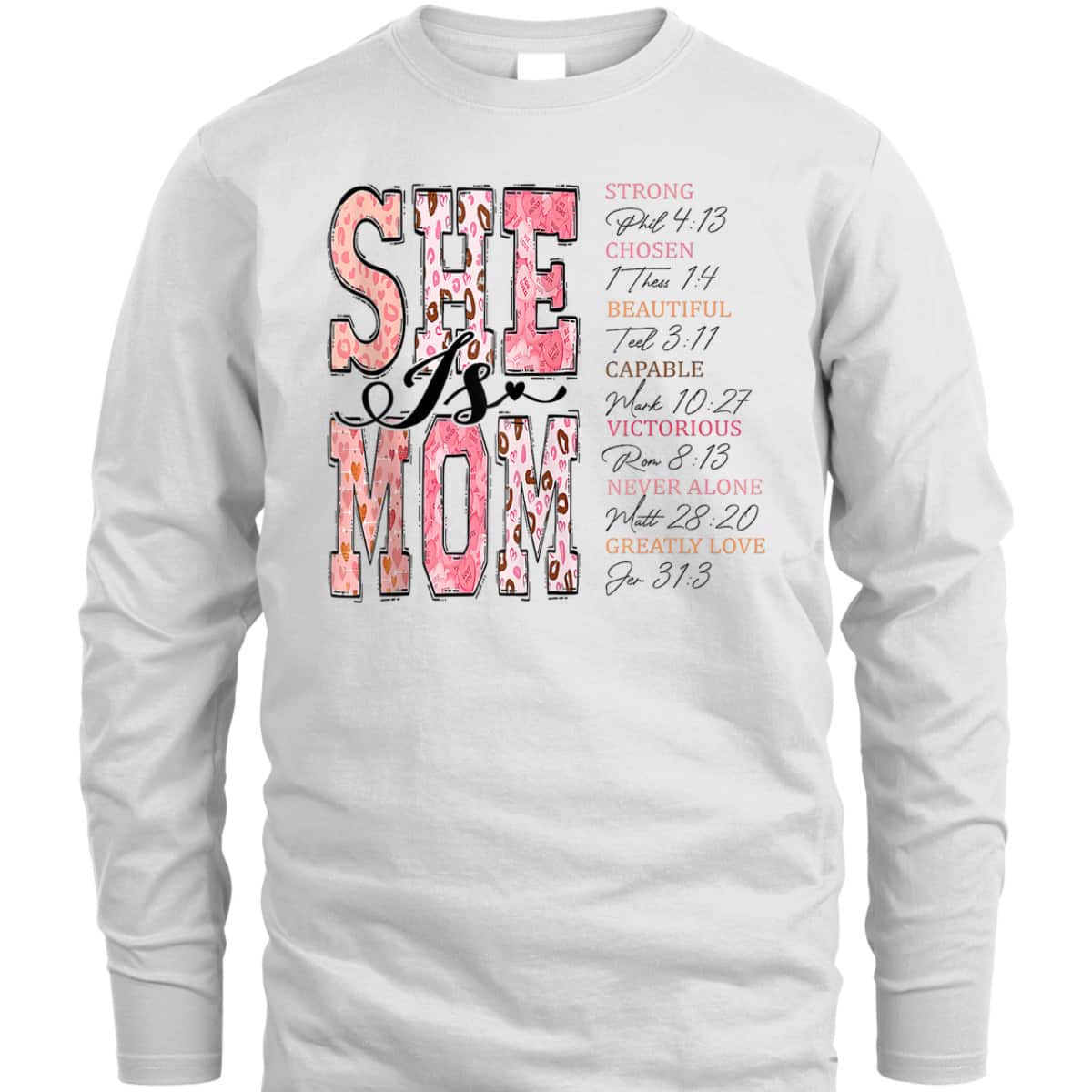 She Is Mom Christian Bible Verse Religious Mother's Day T-Shirt Gift She Is Mom Christian Bible Verse Religious Mother's Day T-Shirt Gift