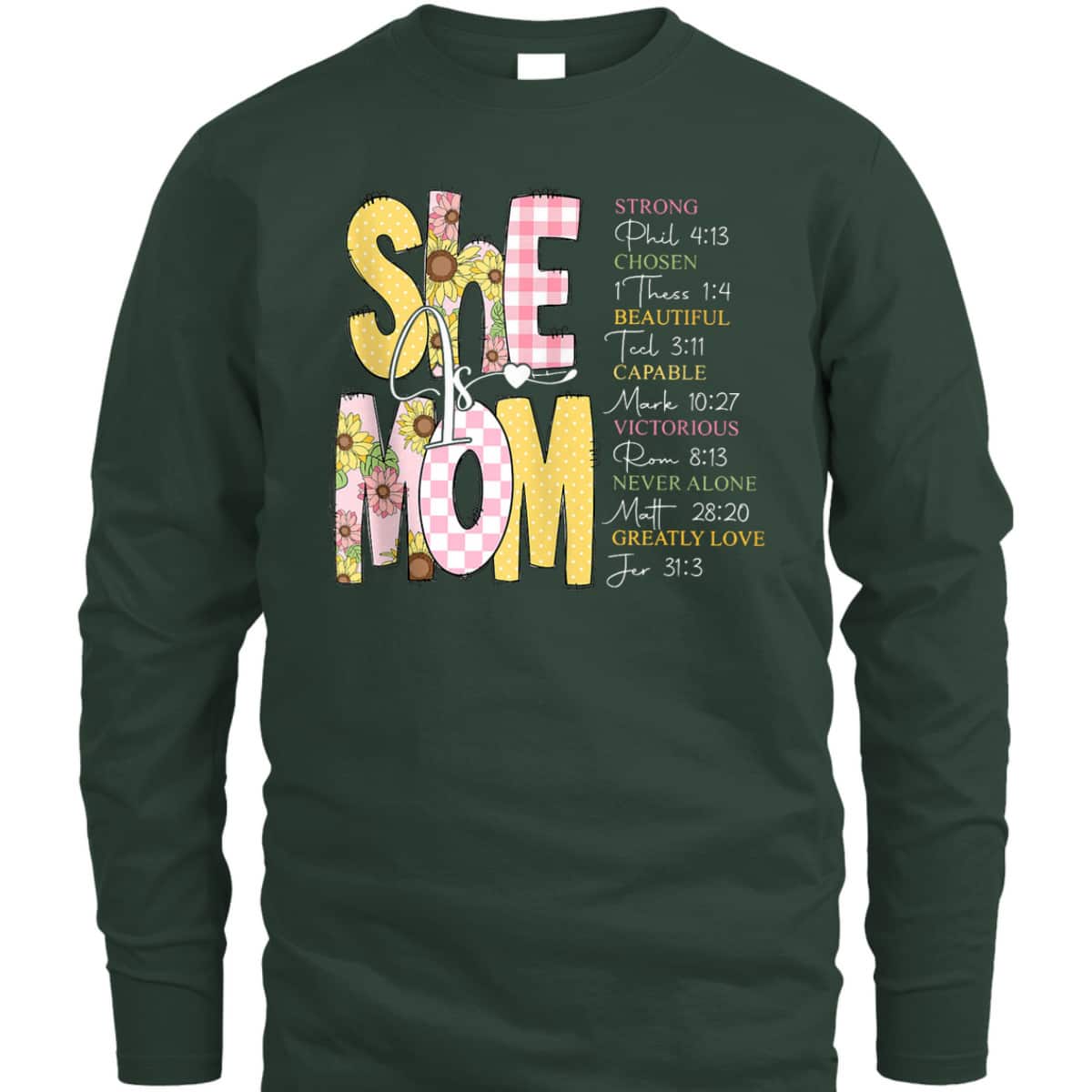 She Is Mom Christian Retro Pink Style Mother's Day T-Shirt She Is Mom Christian Retro Pink Style Mother's Day T-Shirt