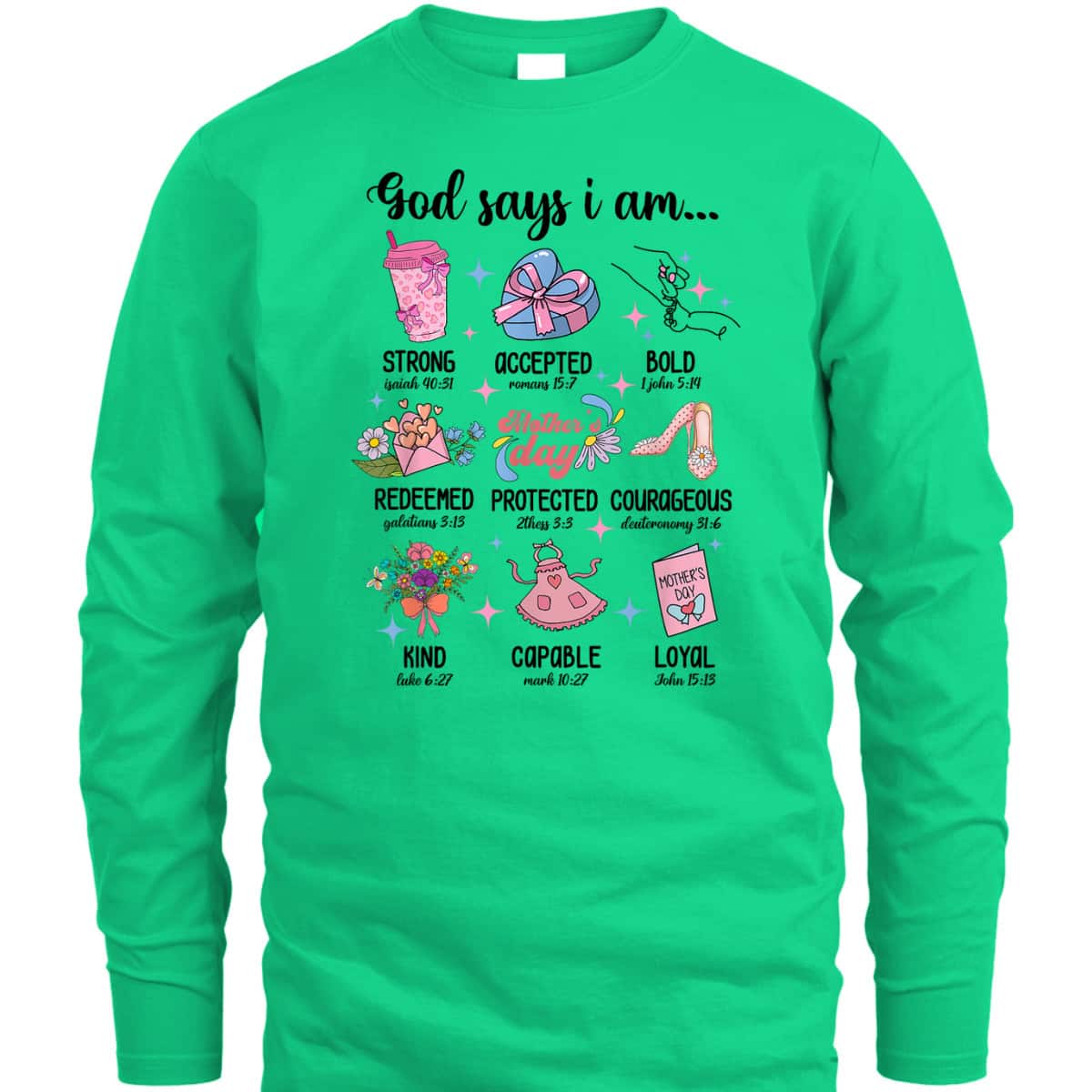 God Says I Am Jesus Christian Mothers Day Religious T-Shirt God Says I Am Jesus Christian Mothers Day Religious T-Shirt