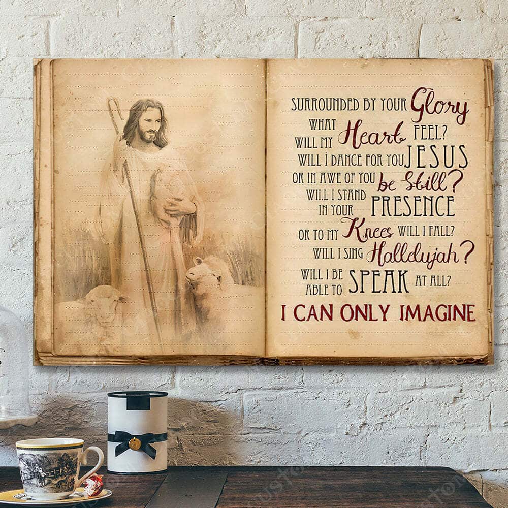 I Can Only Imagine Jesus Christ And Lambs Bible Verse Scripture Canvas Wall Art I Can Only Imagine Jesus Christ And Lambs Bible Verse Scripture Canvas Wall Art