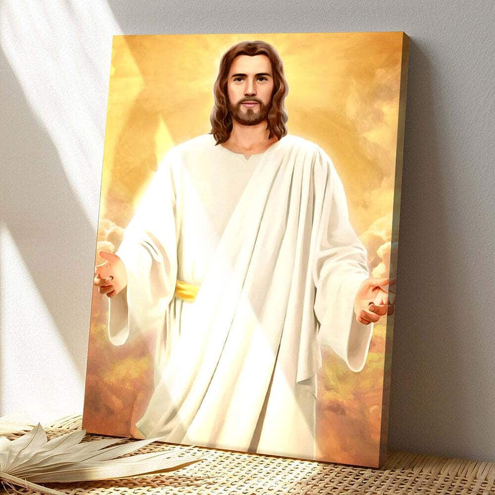 Jesus Opens Hands Jesus Christ Bible Verse Scripture Canvas Print