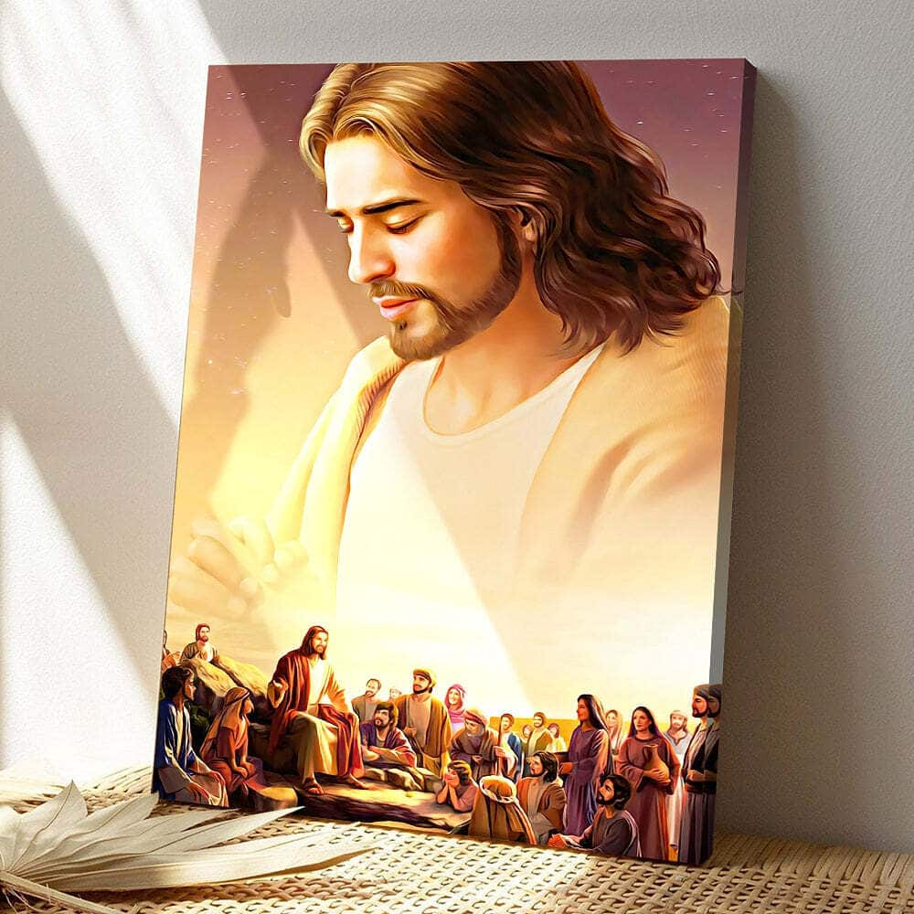 Jesus Preaching Jesus Christ Bible Verse Scripture Canvas Print