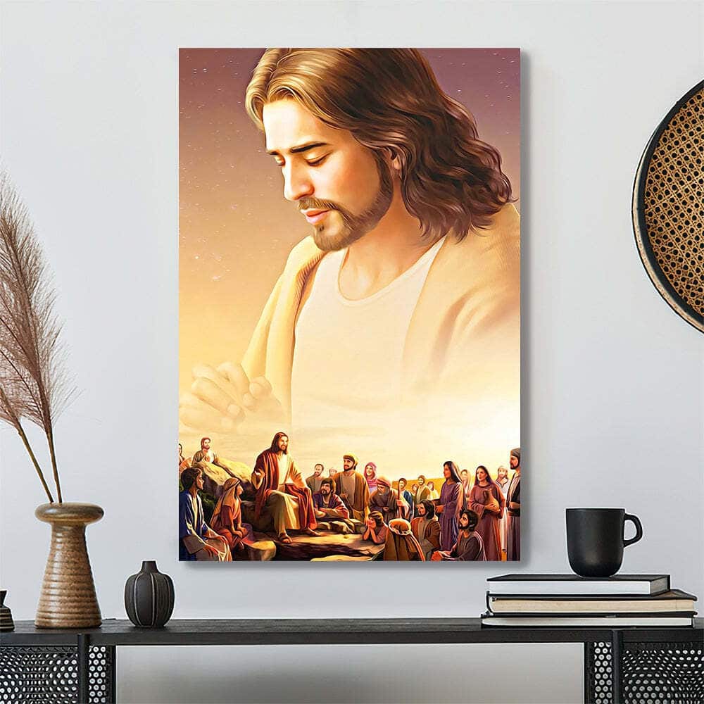 Jesus Preaching Jesus Christ Bible Verse Scripture Canvas Print