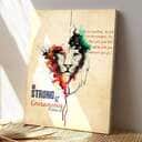 Be Strong And Courageous Joshua Christ And Lion Bible Verse Scripture Canvas Print Be Strong And Courageous Joshua Christ And Lion Bible Verse Scripture Canvas Print