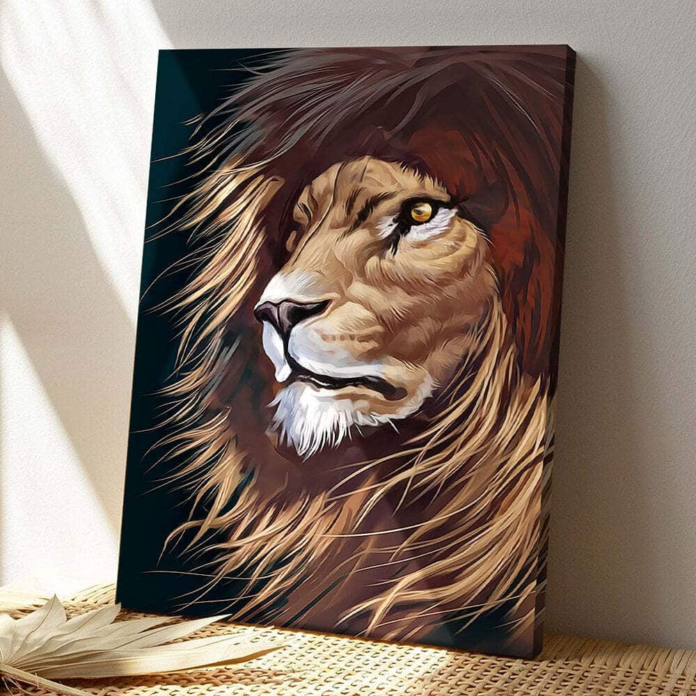 Christ And Lion Picture Jesus Bible Verse Scripture Canvas Print