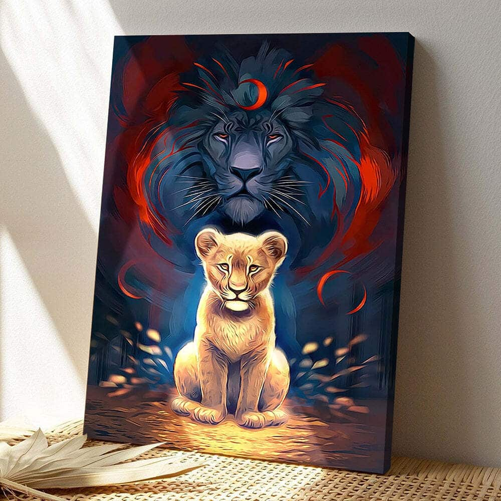 Picture Of Jesus And Lion Christ And Lion Picture Bible Verse Scripture Canvas Print