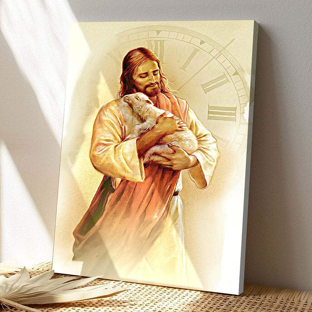 Jesus And Lamb Jesus Christ Bible Verse Scripture Canvas Print Jesus And Lamb Jesus Christ Bible Verse Scripture Canvas Print