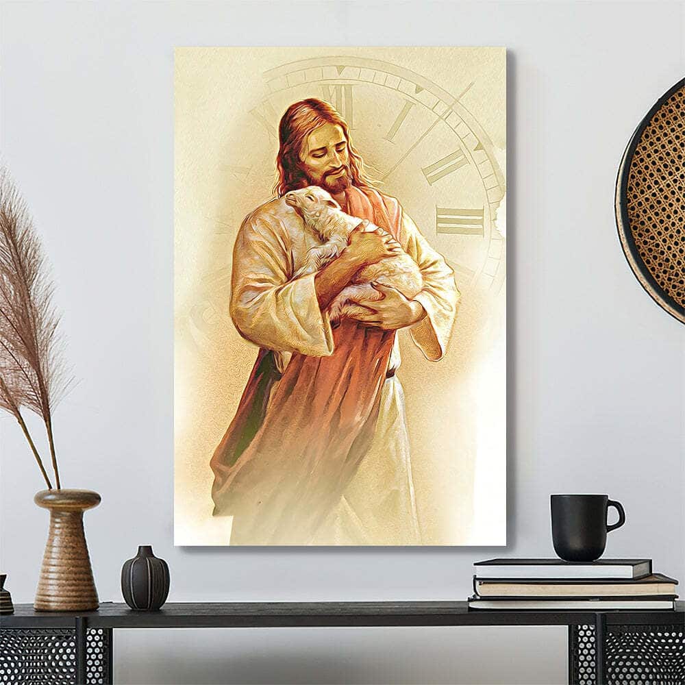 Jesus And Lamb Jesus Christ Bible Verse Scripture Canvas Print Jesus And Lamb Jesus Christ Bible Verse Scripture Canvas Print