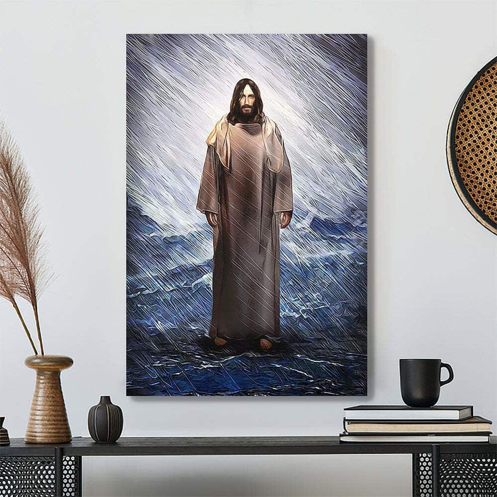 Christian Jesus Christ The Sea Bible Verse Scripture Canvas Print Christian Jesus Christ The Sea Bible Verse Scripture Canvas Print