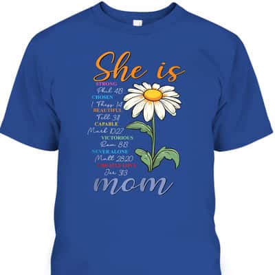 Mother's Day T-Shirt Christian She Is Bible Verse Religious Gift Mother's Day T-Shirt Christian She Is Bible Verse Religious Gift