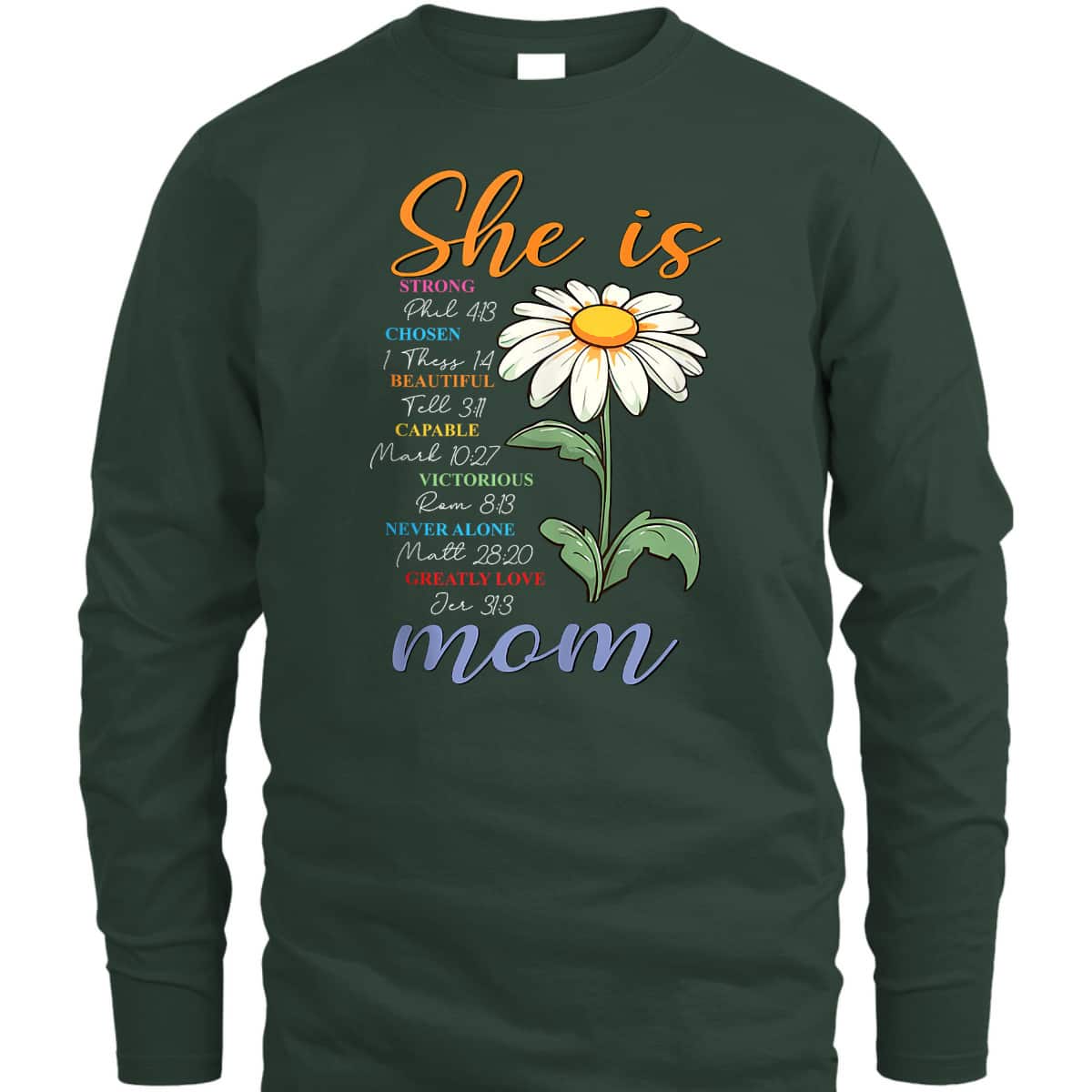 Mother's Day T-Shirt Christian She Is Bible Verse Religious Gift Mother's Day T-Shirt Christian She Is Bible Verse Religious Gift
