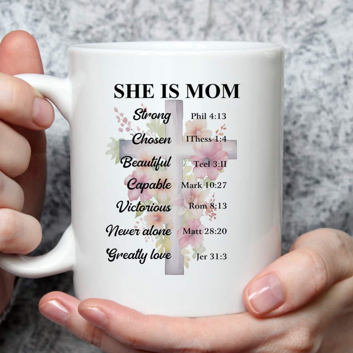 She Is Mom Strong Chosen Bible Mother's Day Gift T-Shirt She Is Mom Strong Chosen Bible Mother's Day Gift T-Shirt