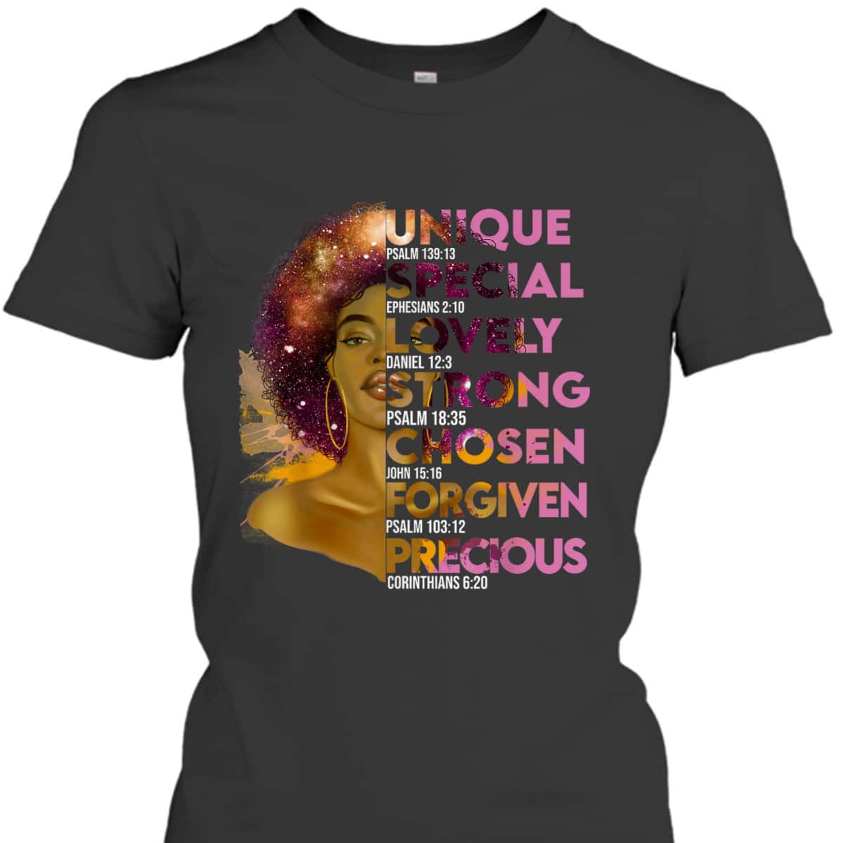 Black History Month Christian African Woman Motivational Bible Verse T-Shirt Black History Month Christian African Woman Motivational Bible Verse T-Shirt