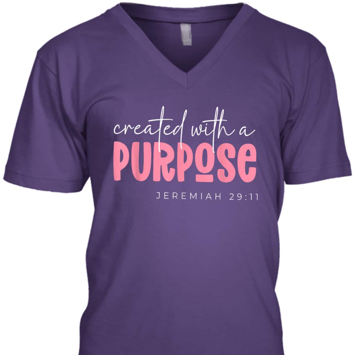 Created With A Purpose Christian Bible Verse Faith T-Shirt Created With A Purpose Christian Bible Verse Faith T-Shirt