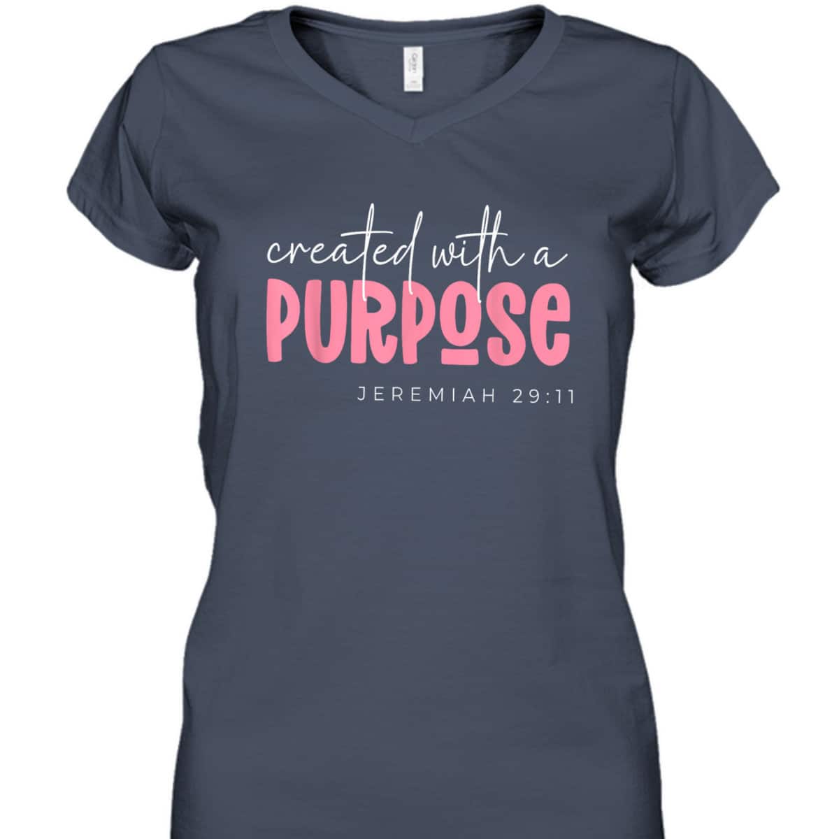 Created With A Purpose Christian Bible Verse Faith T-Shirt Created With A Purpose Christian Bible Verse Faith T-Shirt