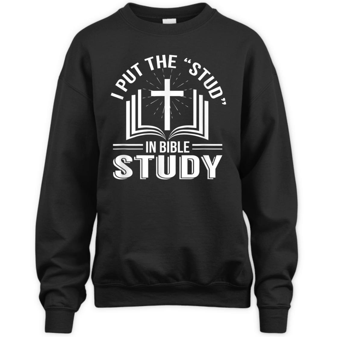 I Put The Stud In Bible Study Funny Christian Bible Study T-Shirt I Put The Stud In Bible Study Funny Christian Bible Study T-Shirt