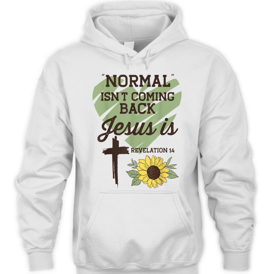 Bible Verse T-Shirt Normal Isn't Coming Back Jesus Is Sunflower With Cross