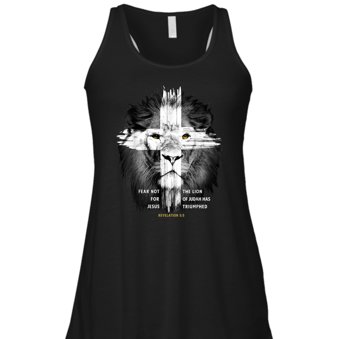 Lion Of Judah Revelation 5:5 With Cross Best Bible Verse T-Shirt For Believers