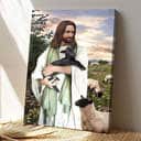 Jesus And Sheep Jesus Scripture Canvas Print