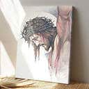 Jesus With Crown Of Thorns Jesus Christ Faith Gift For Christian Canvas Print