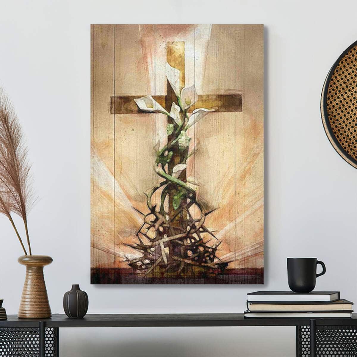 The Cross Surrounded Bible Verse Scripture Canvas Print The Cross Surrounded Bible Verse Scripture Canvas Print