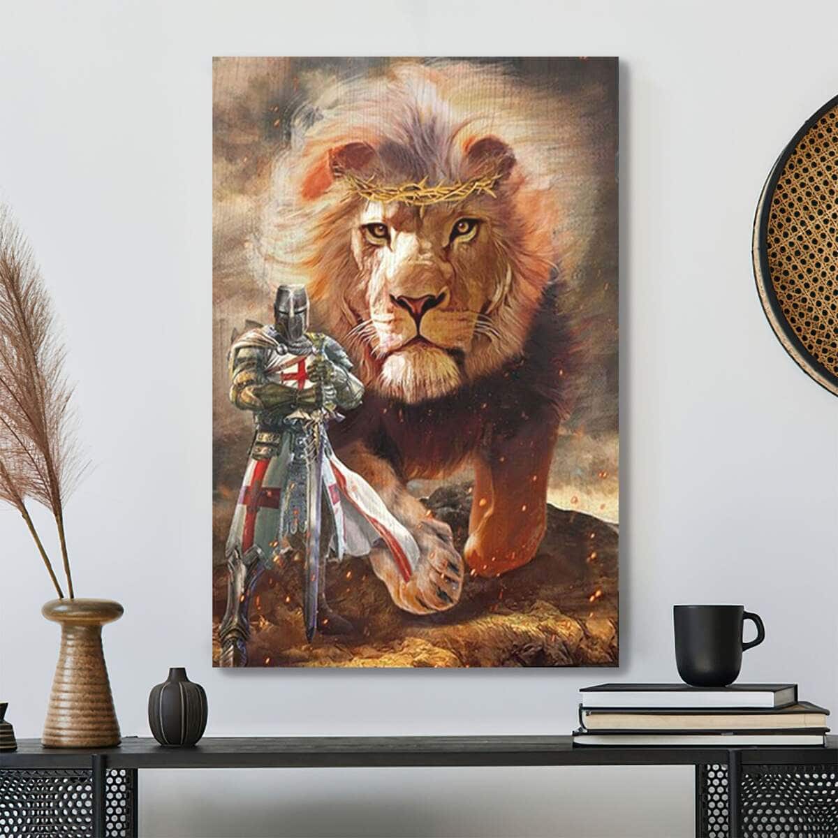 Lion Of Judah Knight Of God Bible Verse Scripture Canvas Print Lion Of Judah Knight Of God Bible Verse Scripture Canvas Print
