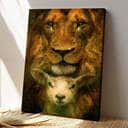 Lion And Lamb Bible Verse Scripture Canvas Print Lion And Lamb Bible Verse Scripture Canvas Print
